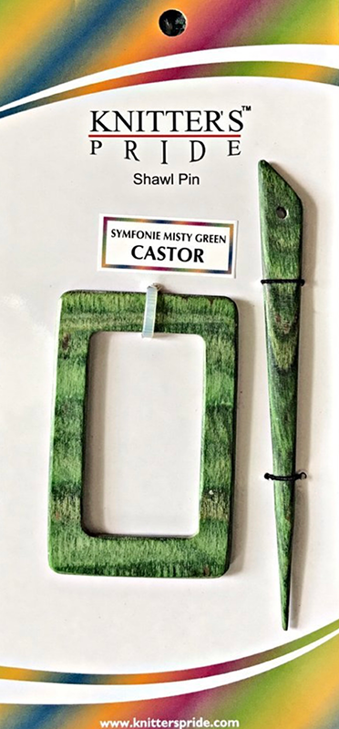 Misty Green Castor Shawl Pin