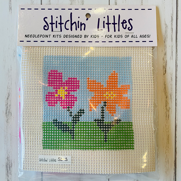 Stitchin' Littles Kit 5x5 - Ladybug and flower