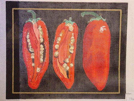 3 Peppers Needlepoint 13ct.