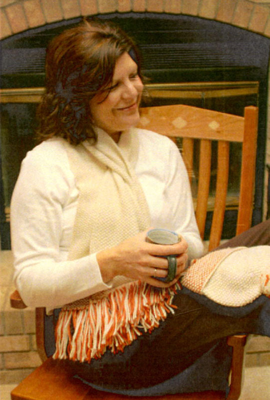 903 Paulina Seed Stitch Keyhole Scarf and Hat