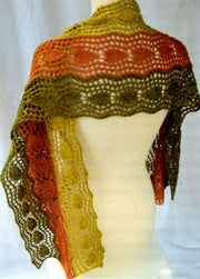 Bi-Directional Lace Strips Stole