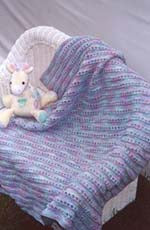 C112 Fantasy Naturale Eyelet & Garter Baby Afghan