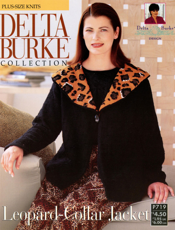 Delta Burke P719 Leopard-Collar Jacket