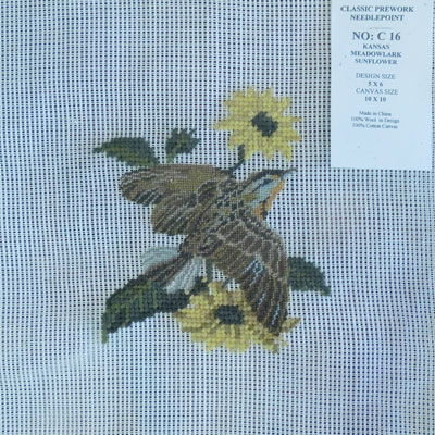 Four Wives C0016 Kansas Meadowlark and Sunflower