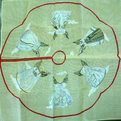 Four Wives Preworked Christmas Skirt