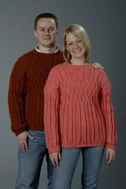 Galway Worsted 1150 Ladies & Men's Rib & Cable Pullovers Pattern