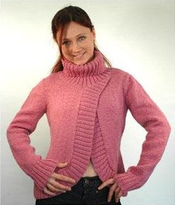 Galway Worsted 1387 Ladies Split Front Pullover Pattern