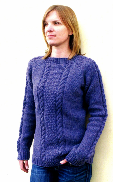 KPS 1305 Beginners' Cabled Pullover