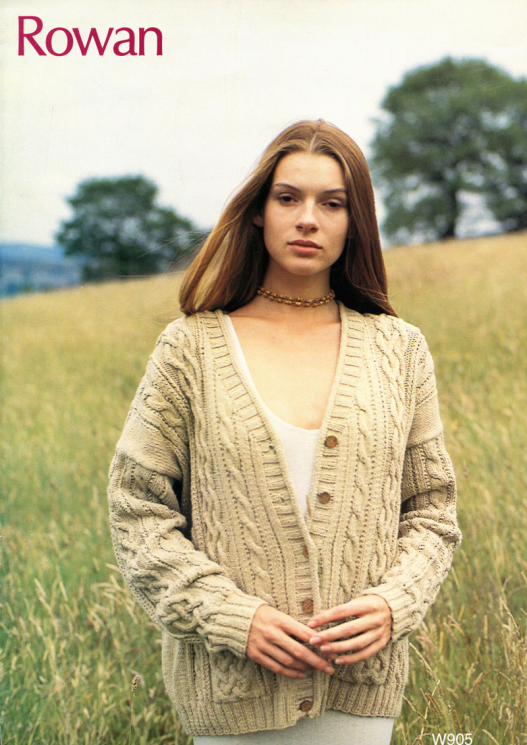 Rowan #W905 Cable Cardigan