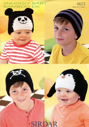 Sirdar 4623 Hats in Baby Bamboo DK