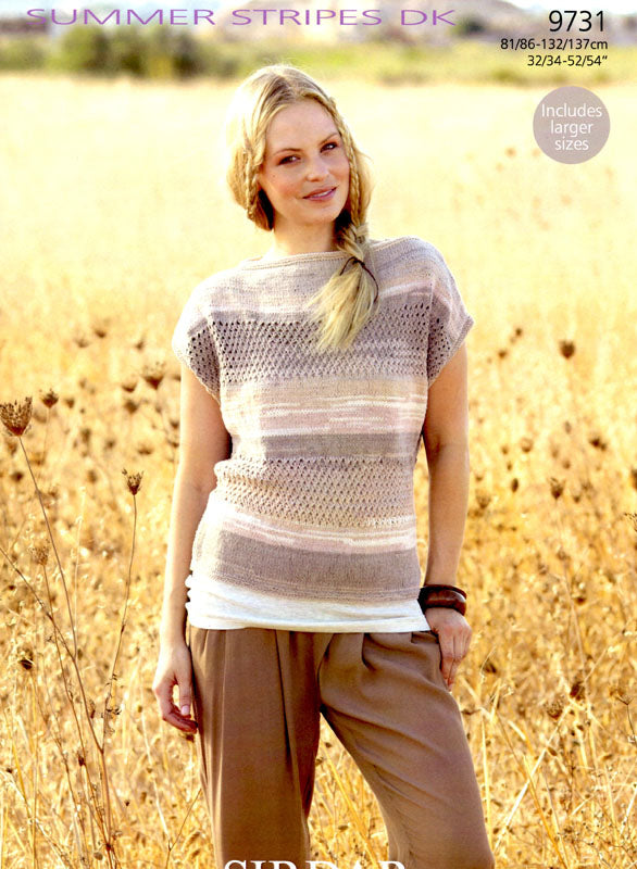 Sirdar 9731 Summer Stripes DK Top